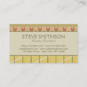 Alfonse Mucha Poppies Art Nouveau Floral Wallpaper 名刺 (裏面)