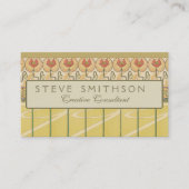 Alfonse Mucha Poppies Art Nouveau Floral Wallpaper 名刺 (正面)