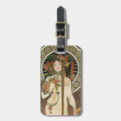 Alfonse Mucha Trappistine Nouveau ラゲッジタグ (正面縦)