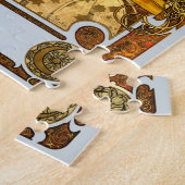 Alfonse Mucha Zodiac Art Nouveau Woman ジグソーパズル (側面)