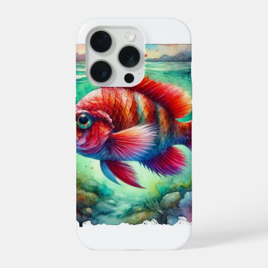 Alfonsino Fish 280824AREF146 - Watercolor iPhoneケース (裏面)