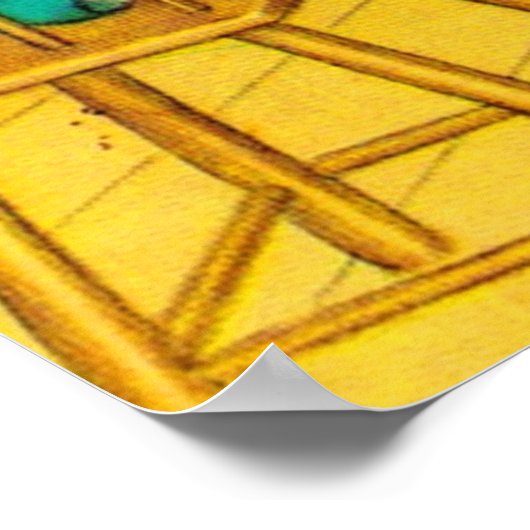 Alfred Mainzer cats Dinner Disaster ポスター (角)