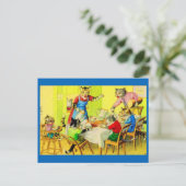 Alfred Mainzer cats Dinner Disaster ポストカード (スタンド正面)