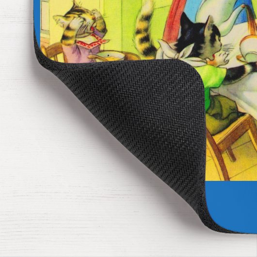 Alfred Mainzer cats Dinner Disaster マウスパッド (コーナー)