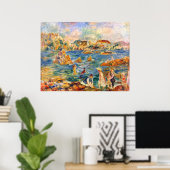 Alfred Sisleyによるゲーンジーのビーチで ポスター (ホームオフィス)