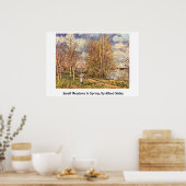 Alfred Sisleyによる春で小さな牧草地を死ぬ ポスター (キッチン)