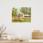 Alfred SisleyによるLoingの銀行の住宅 ポスター (キッチン)