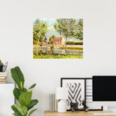 Alfred SisleyによるLoingの銀行の住宅 ポスター (ホームオフィス)