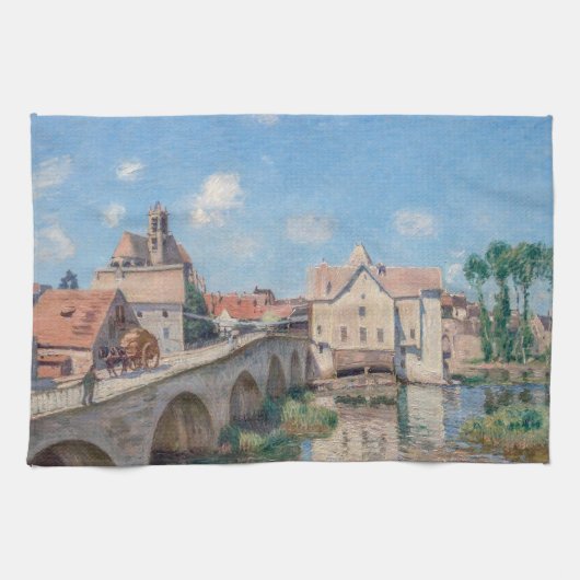 Alfred Sisleyのアートワーク – Le Pont de Moret キッチンタオル (横)