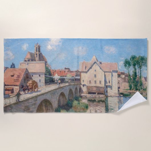 Alfred Sisleyのアートワーク – Le Pont de Moret ビーチタオル (正面)