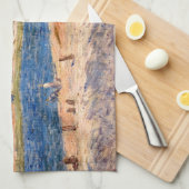 Alfred Sisley – サンマンメスのリバーバンクス キッチンタオル (四つ折り)