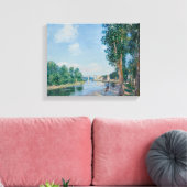 Alfred Sisley – サンマンメス。ジューンサンシャイン キャンバスプリント (インサイチュ (リビング))