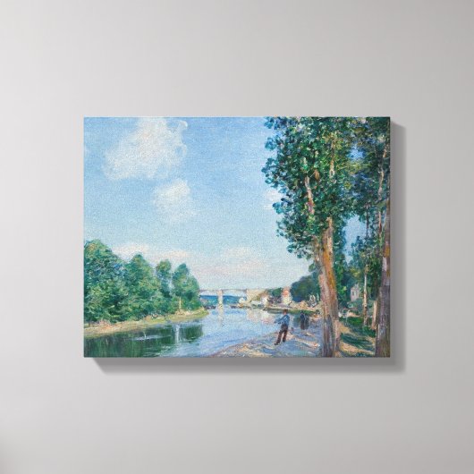 Alfred Sisley – サンマンメス。ジューンサンシャイン キャンバスプリント (正面)