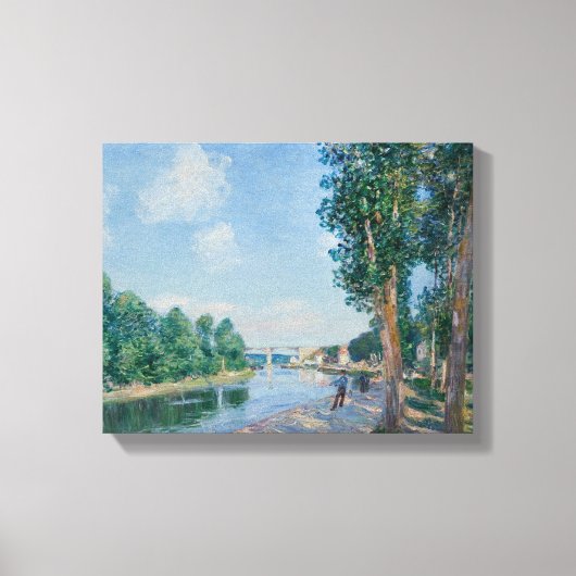 Alfred Sisley – サンマンメス。ジューンサンシャイン キャンバスプリント (正面)