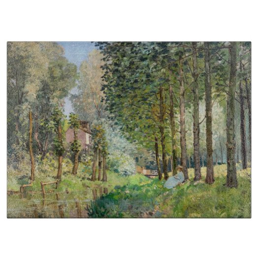 Alfred Sisley – ストリーム沿いの休憩 カッティングボード (正面)