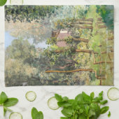 Alfred Sisley – ストリーム沿いの休憩 キッチンタオル (折り畳み)