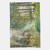 Alfred Sisley – ストリーム沿いの休憩 キッチンタオル (縦)