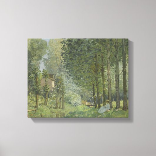 Alfred Sisley – ストリーム沿いの休憩 キャンバスプリント (正面)