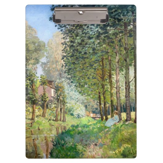 Alfred Sisley – ストリーム沿いの休憩 クリップボード (正面)