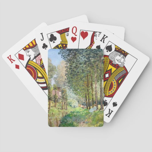 Alfred Sisley – ストリーム沿いの休憩 トランプ (裏面)