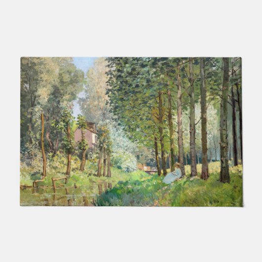 Alfred Sisley – ストリーム沿いの休憩 ドアマット (正面)