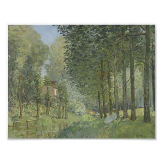 Alfred Sisley – ストリーム沿いの休憩 フォトプリント (正面)