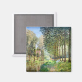 Alfred Sisley – ストリーム沿いの休憩 マグネット (正面/裏面)