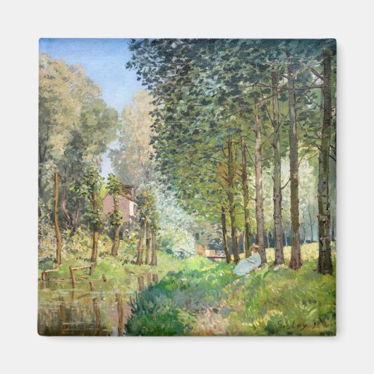 Alfred Sisley – ストリーム沿いの休憩 マグネット (正面)
