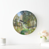 Alfred Sisley – ストリーム沿いの休憩 ラージ壁時計 (ホーム)