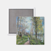 Alfred Sisley - ビーのセーヌ川のほとり マグネット (正面/裏面)