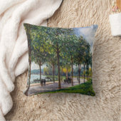 Alfred Sisley – 栗の木々の対立遺伝子 クッション (ブランケット)