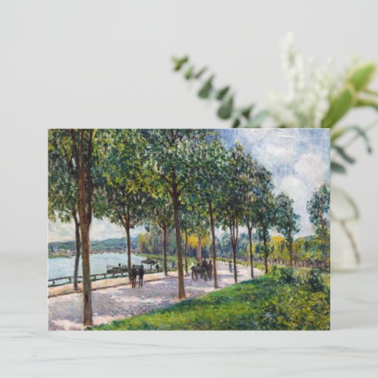 Alfred Sisley – 栗の木々の対立遺伝子 サンキューカード (スタンド正面)