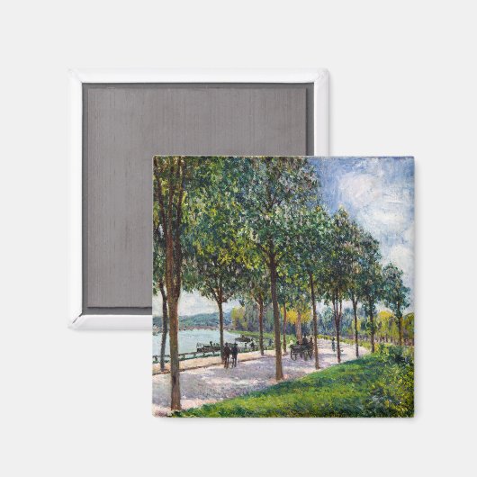 Alfred Sisley – 栗の木々の対立遺伝子 マグネット (正面/裏面)