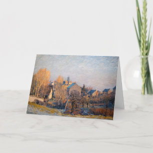 Alfred Sisley -霜の降りた Morning in Louveciennes カード