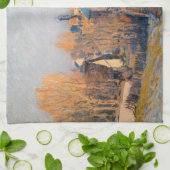 Alfred Sisley -霜の降りた Morning in Louveciennes キッチンタオル (折り畳み)