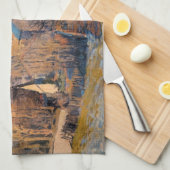 Alfred Sisley -霜の降りた Morning in Louveciennes キッチンタオル (四つ折り)