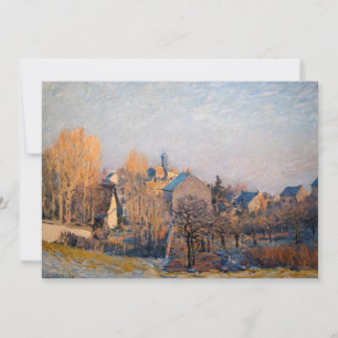 Alfred Sisley -霜の降りた Morning in Louveciennes サンキューカード