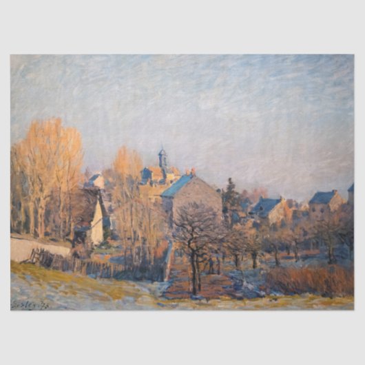 Alfred Sisley -霜の降りた Morning in Louveciennes 薄葉紙 (正面)