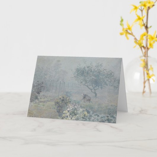 Alfred Sisley – 霧、ボイシン カード (黄色い花)