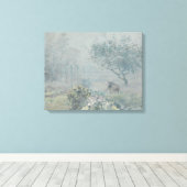 Alfred Sisley – 霧、ボイシン キャンバスプリント (インサイチュ (ウッドフロア))