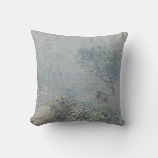 Alfred Sisley – 霧、ボイシン クッション (正面)