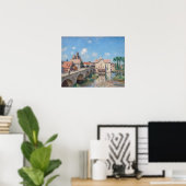Alfred Sisley artwork - Le Pont de Moret ポスター (ホームオフィス)