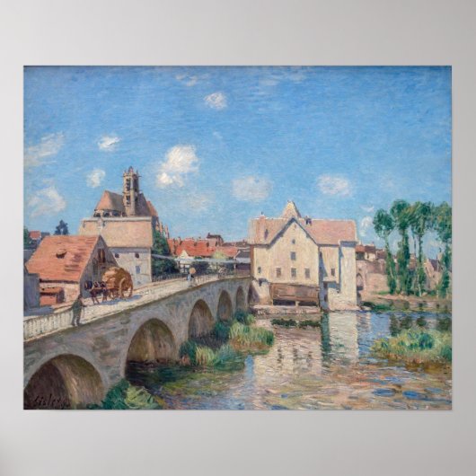 Alfred Sisley artwork - Le Pont de Moret ポスター (正面)