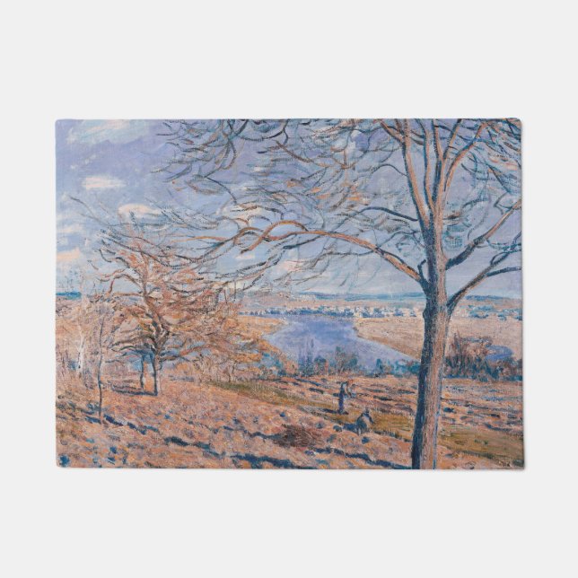 Alfred Sisley - Banks of the Loing - Autumn Effect ドアマット (正面)
