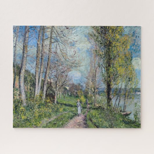 Alfred Sisley - Banks of the Seine at By ジグソーパズル (横)