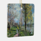 Alfred Sisley - Banks of the Seine at By セラミックオーナメント (右)