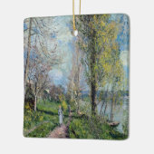 Alfred Sisley - Banks of the Seine at By セラミックオーナメント (左)