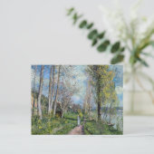 Alfred Sisley - Banks of the Seine at By ポストカード (スタンド正面)