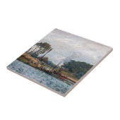 Alfred Sisley - Boats at the Lock at Bougival タイル (側面)