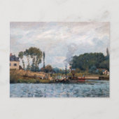 Alfred Sisley - Boats at the Lock at Bougival ポストカード (正面)